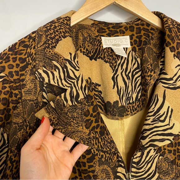 Vintage Animal Print Blazer Jacket - Picture 11 of 11